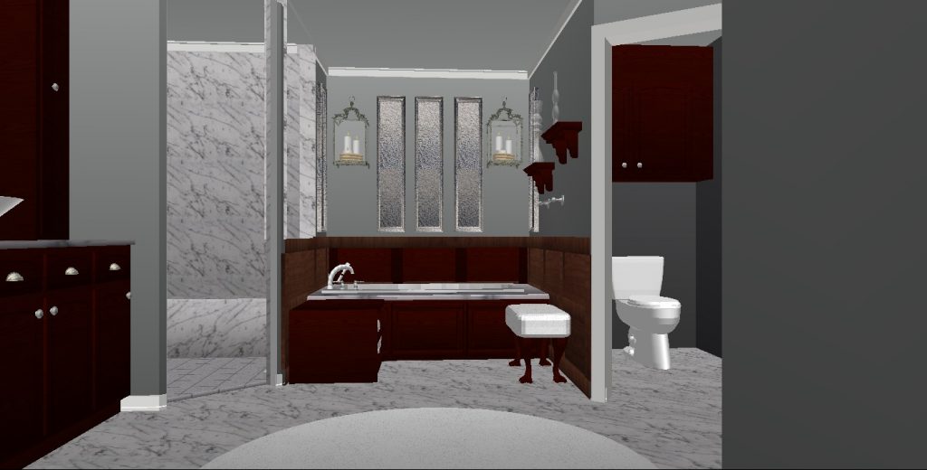 a-dark-chocolate-cabinets-with-marble-new-windows-and-small-towel-cabinet-with-library-paneling-around-tub