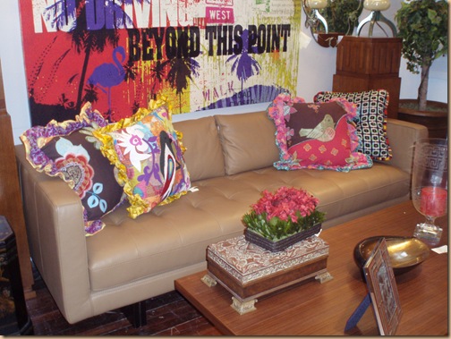 Sleep Beige Sofa With Colorful Pillows