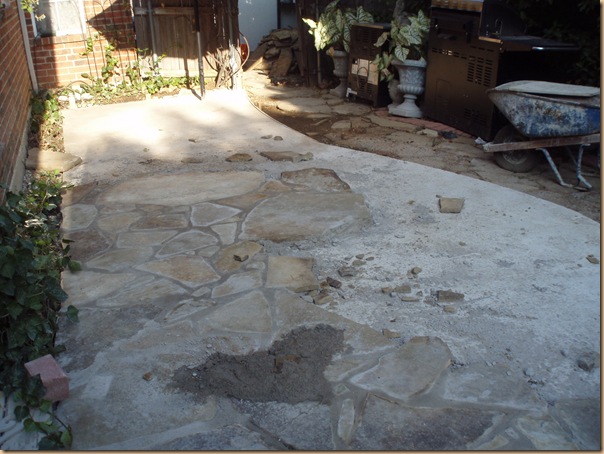 Started Laying Flagstone