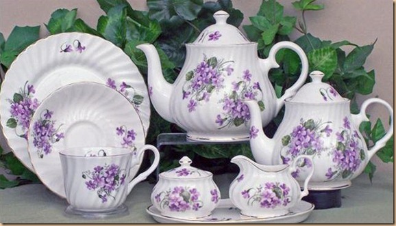 Violets Bone China