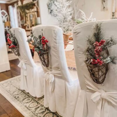 How To Dress Up Your Dining Chairs For Christmas